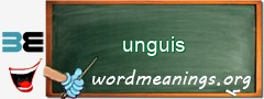 WordMeaning blackboard for unguis